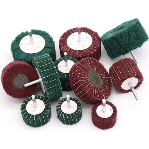 6mm Brush Scouring Pad Abrasive Wheel Nylon Fiber Grinding Sanding Head Buffing Polishing Wheel Fiber Grinding Wheel for Dremel