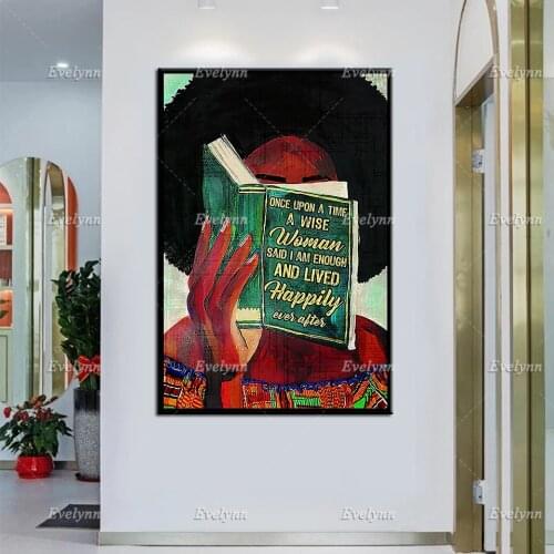 Just A Girl Who Loves Books Black Woman Retro Poster, Love Reading Canvas, Dictionary Art Print, Home Decor Book Lover Gifts
