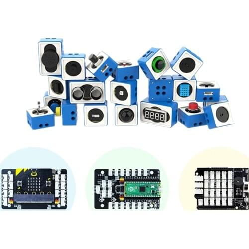 Building Block Sensor Starter Kit 20 Modules Compatible with Arduino UNO/ Micro:bit V2/V1.5/ Raspberry Pi Pico Expansion Board