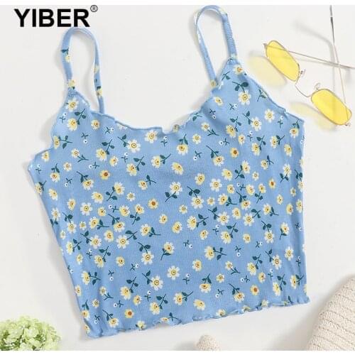 Tank Top Women Polyeste Sexy Backless Summer Tank Top Casual Printed O-Neck Sleeveless Ladies Tank Tops Crop Top