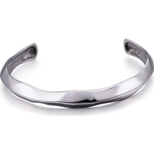 9*64mm High Quality Smooth Shiny Pure stainless steel Mens bracelet Open Cuff Bangle FREE SHPPING