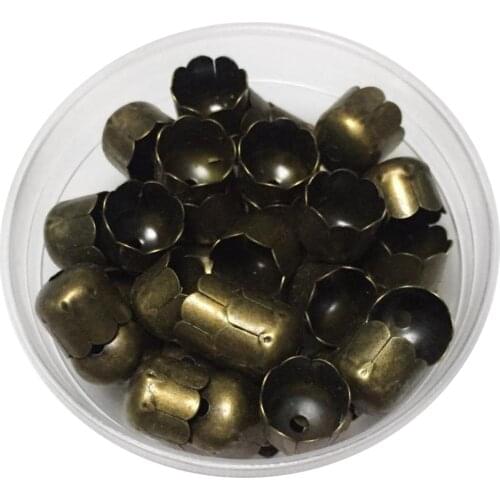 45pcs Lot Necklace Tassel Cord End Caps Crimp Connectors Bead Cap DIY Jewelry Makings Accessories