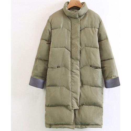 Bella Philosophy winter Padded parkas women coat fashion zipper long sleeves female jacket casual overcoat outwears