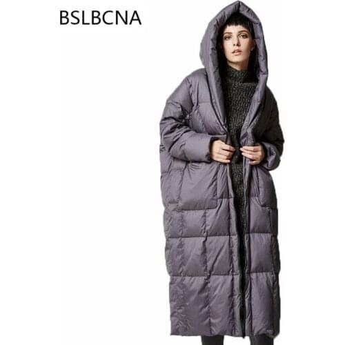 Thicker Casual Hooded Vintage Loose Winter Women Coat Female 2020 European Plus Size Parka Hat 90 Duck White Down Jacket A533