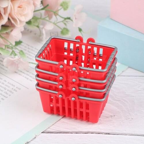 1 Pc Shopping Basket Toys Kids Mini Supermarket Shopping Hand Basket Model Doll House