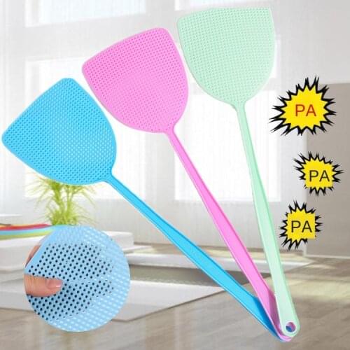 1Pcs Plastic Fly Swatter Manual Swat Pest Control Prevent Pest Mosquito Tool with Long Handle Anti Mosquito Pest Killer Tool