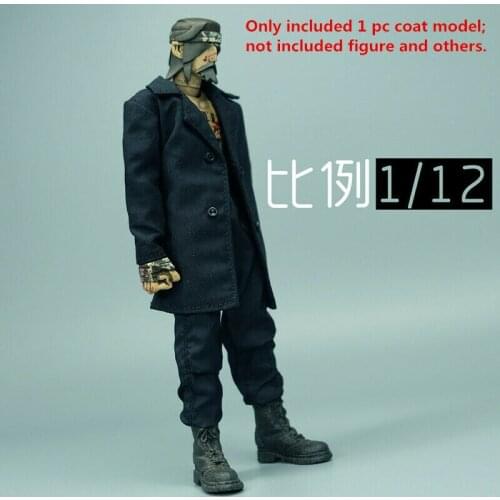1/12th Trendy Soldier Coat Model for 6" Action Doll Toys