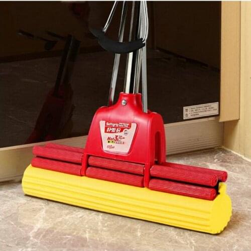 140217/Humanized handle design/Stainless steel rods Household suction mop/Squeeze household glue cotton mops