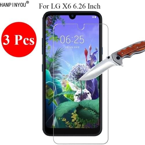 3 Pcs/Lot New 9H 2.5D Tempered Glass Screen Protector For LG X6 6.26" Protective Film + Cleaning Tools