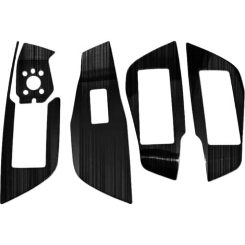 5Pcs Car Interior Door Armrest Window Lift Switch Panel Decoration Cover for - A6L 2019 2020 2021