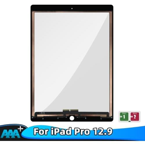 AAA+++New Replacement For iPad Pro 12.9" A1584 A1652 Screen Touch Panel Digitizer Front Outer Panel Glass Black White 100% Teste