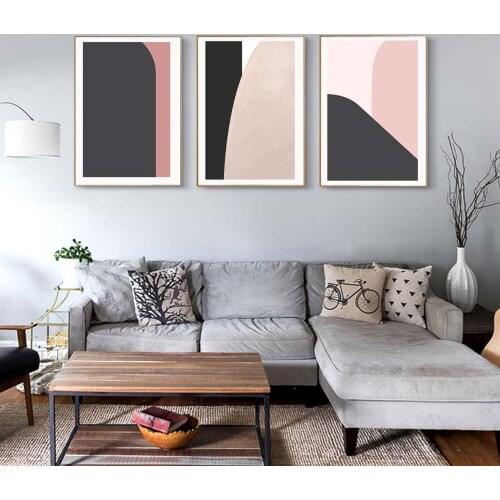 Abstract Geometric Poster Color Block Canvas Painting Minimalist Art Print Decorative Wall Picture For Living Room Home Décor