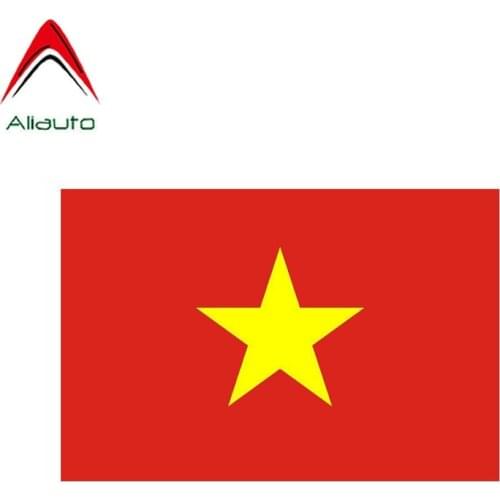 Aliauto Personality Funny Car Sticker Vietnam Flag Automobile Styling Waterproof Sunscreen Reflective Anti-UV Decal,14cm*9cm