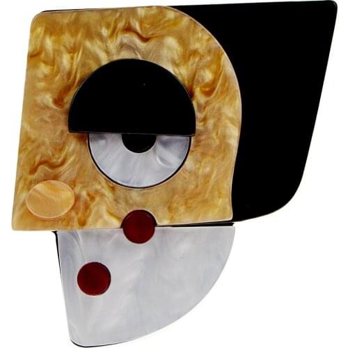 CINDY XIANG New Design Anime Pins Human Face Brooches Japanese Cute Abstract Cartoon Acrylic Acetate Brooch Jewelry for Friends