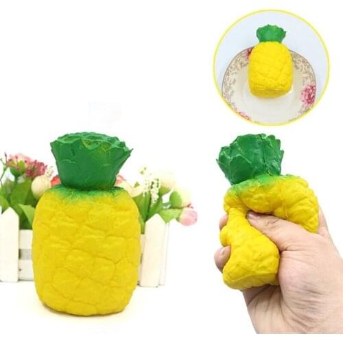 Jumbo Slow Rising Pineapple Charms Fruit Squishies Stress Relief Toys For Kids and Adults