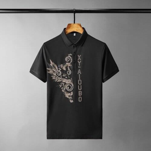 Classic Summer Mens T-shirts Luxury Royal Colorful Diamond Short Sleeve Male T-shirts Fashion Casual Slim Fit Man T-shirts 3XL