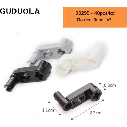 Technic Parts 33299 Technic Rocker Liftarm 1x3 Building Block MOC Part Connector Accessories Assembly Educational Toys 40pcs/lot