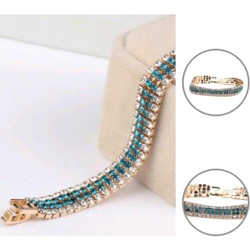 Exquisite Workmanship Skin-friendly Shiny Four Rows Chain Bracelet for Daily Wear