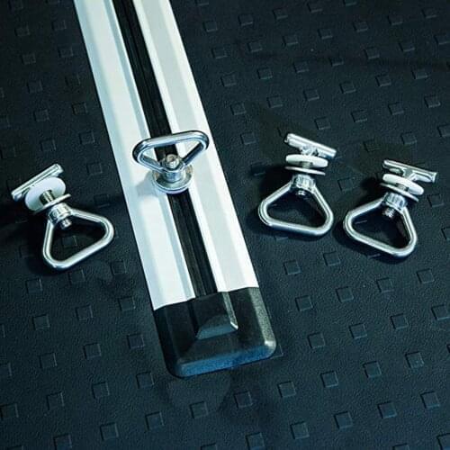 Set of 4 lashing eyes for securing loads for VW T5/T6 stainless steel V2A Fixing nut M10 T-screw load per attachment 100 kg