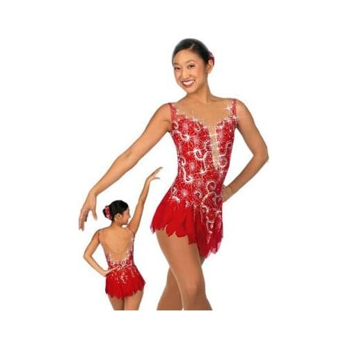 Beautiful Girls Ice Skating Dresses With Spandex Graceful New Brand Figure Skating Competition Dress Custom DR2670