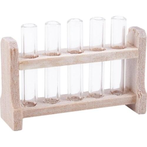 Dollhouse Miniature 1:12 Toy laboratory test tube rack set L 3.7cm