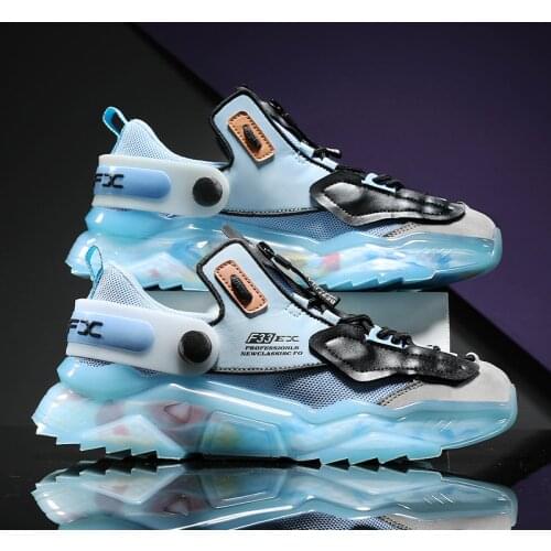 Trendy Men Running Shoes Breathable Sneakers High Quality Antiskid Damping Jogging Shoes Outdoor Walking Chunky Shoes Zapatillas