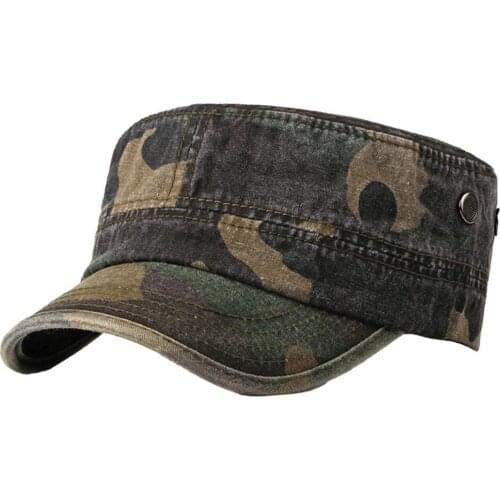 Men Camouflage Adjustable Flat Caps Sunscreen Baseball Hat for Outdoor Sports Flat Caps Men Camouflage Army Caps Baseball Caps