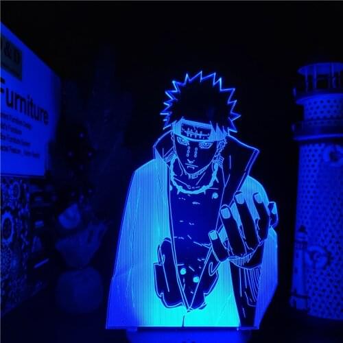 Naruto Pain Akatsuki 3D Lamp Manga LED Lampara Anime Figure Night Light Home Decoration Lighting Creative Kids Gifts Decor Lamps