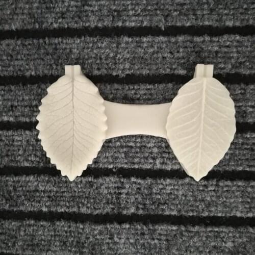 New simulation mint leaf silicone mold Sugar flower leaf clip mould Cake decorating tool