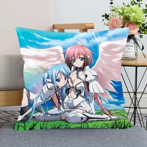New Cartoon Sora No Otoshimono Pillowcase Wedding Decorative Pillow Cover Custom Printed Soft Satin Fabric Pillow Cases Not Fade