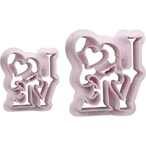 Cake Cutter LOVE Letter Cutting Die Pressing Clay Mold Diy Pendant Concrete Molds Molde Cemento Molds for Plaster Stampo Cemento