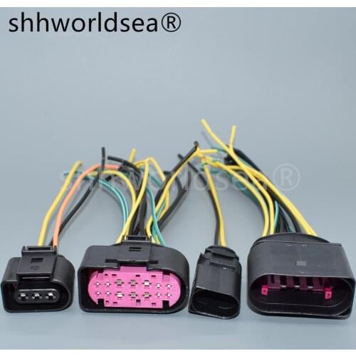 Shhworldsea 2,3,4,6,8,10,14P 3.5mm Wiring Harness Connector 1J0973722 8D0973822 Electrical Plug