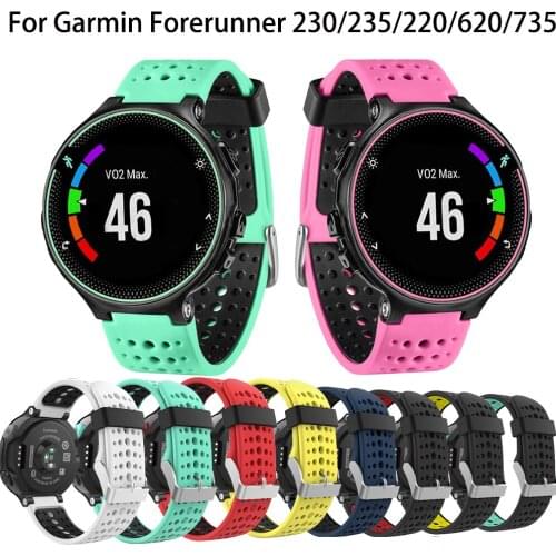 Silicone Replacement Belt Wrist Band Watch Strap for Garmin Forerunner 220 230 235 630 620 735 Approach S20 S5 S6 Smart Watch