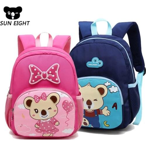 SUN EIGHT Kindergarten Kids Backpack Cartoon School Bags For Children Small Backpack For Girl/Boy 6 Colors Mochila Infantil
