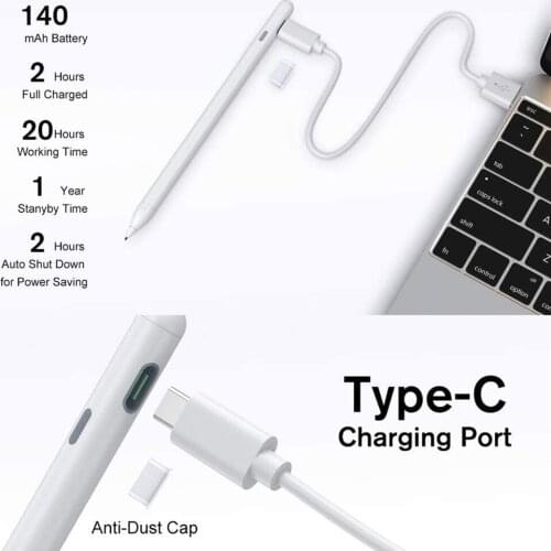 Stylus Pen for LG Tablet Rechargeable Capacitive Pen for iPad 2018/Pro/Mini/Air Touch Screen Stylus