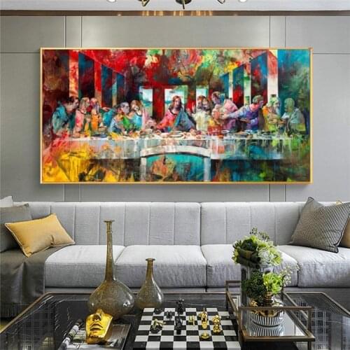 The Last Supper By Leonardo da Vinci Canvas Paintings On the Wall Art Posters And Prints Famous Christ Art Pictures Wall Decor