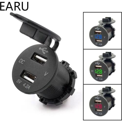 4.2A Quick Charging Refit Mobile Phone Charger Voltage Meter Voltmeter Display Suitable For Mobile Phones Tablets And Navigators