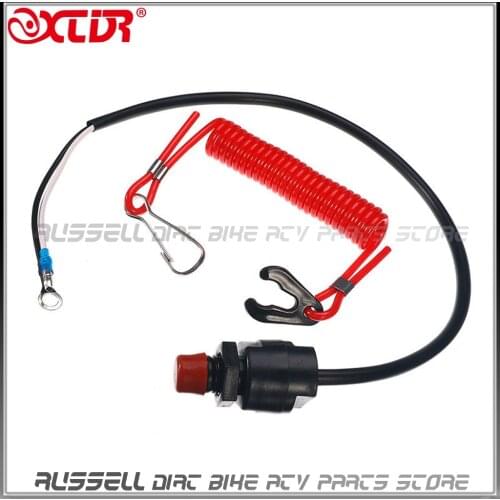 Outboard Engine kill switch Key Rope Safety Lanyard Tether for Yamaha Honda boad board