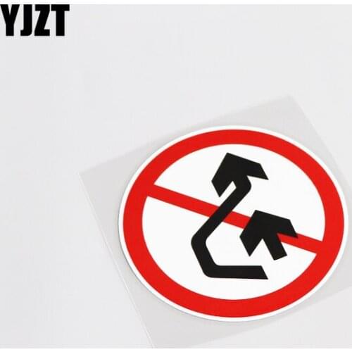 YJZT 10.2CM*10.2CM High-quality Warning No Overtaking PVC Personality Car Sticker Decal 13-0128