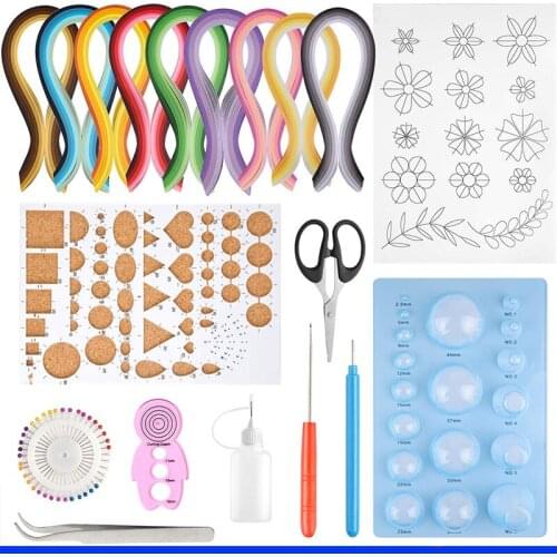 1 set 45 Colors 900 Strips Quilling Art Paper Tools Supplies For DIY Design Drawing Handcraft Tool