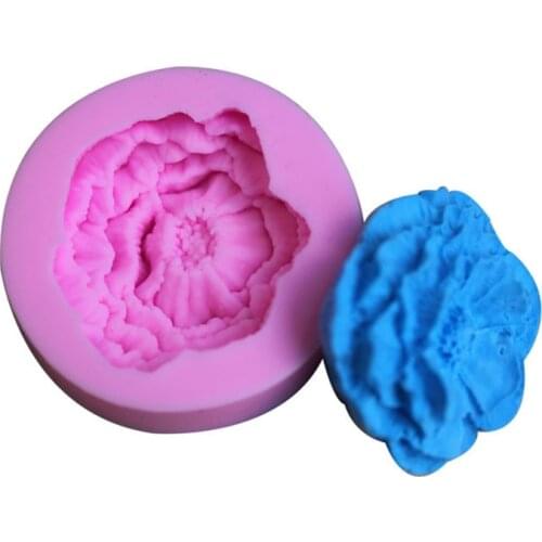 1PC Small Silicone Soap Mold 3D Rose Round Fondant Resin Craft Candy Chocolate Mold DIY Cupcake Baking Tools