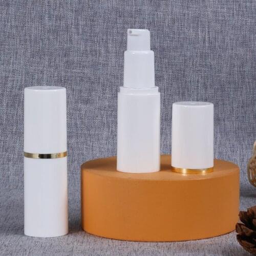10PCS of 15MLWhite Vacuum Lotion Bottles mini Refillable bottle Travel Cosmetic Storage Containers High Quality