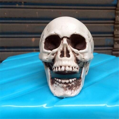 10 Pcs Halloween Skull Prop Scary Simulation Plastic Skull Decor Skull Skeleton Props for Party Haunted House Roombreak Bar