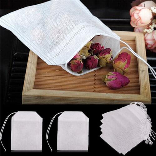 100Pcs/Lot Teabags Empty Tea Bags With String Heal Seal Filter Paper For Herb Loose Tea Infuser