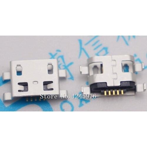 100pcs Micro USB 5pin 0.8 no side Flat mouth without curling side Female Connector For Mobile Phone Mini USB Jack Free shipping
