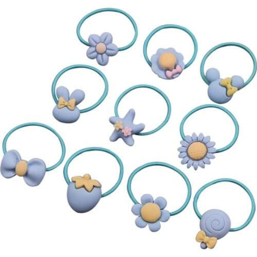 40 PCS / Box Cartoon Childrens Toys Hair Binding Rubber Band Girls Hair Ring