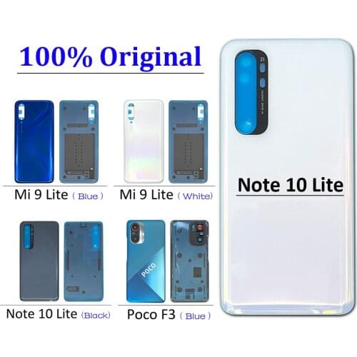 5Pcs/Lot, Original Back Battery Door Rear Housing Cover Case For Xiaomi Mi 9 Lite / Poco F3 / Mi Note 10 Lite