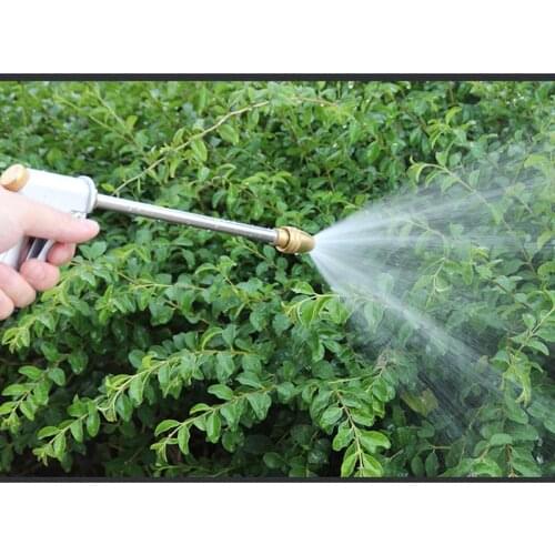 Auto Water Gun Car Washing High Pressure Metal Hose Long Rod Nozzle Water Sprayer Quick Connect Spray Cleaning Air Conditioner