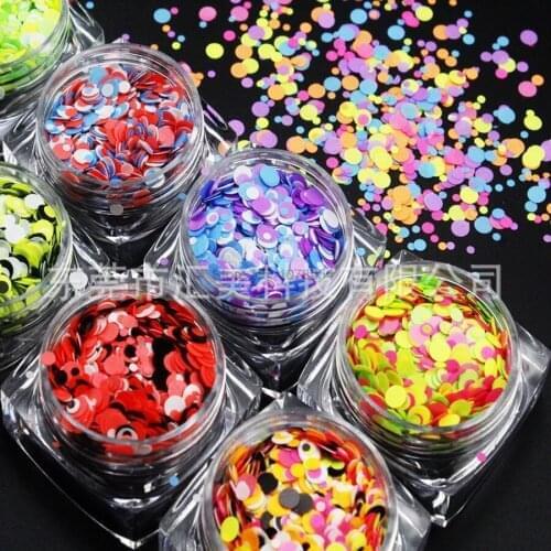 10bag Shiny Round Ultrathin Sequins Colorful Nail Art Glitter Tips UV Gel 3D Nail Decoration Manicure DIY Accessories