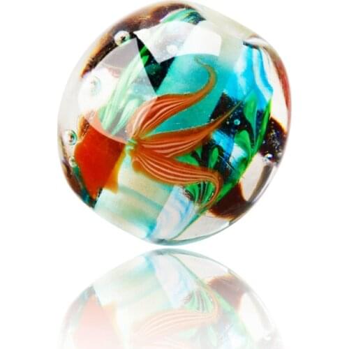 20mm Japanese Ocean Style Lucky Goldfish Handmade Murano Lampwork Beads Diy Spacer Beads for Hairpin Accessory Fashion Jewelry
